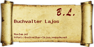 Buchvalter Lajos névjegykártya
